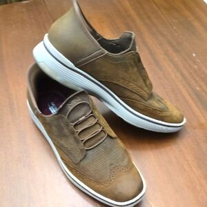 MARK NASON Skechers Brown Leather Sneakers Men's 11